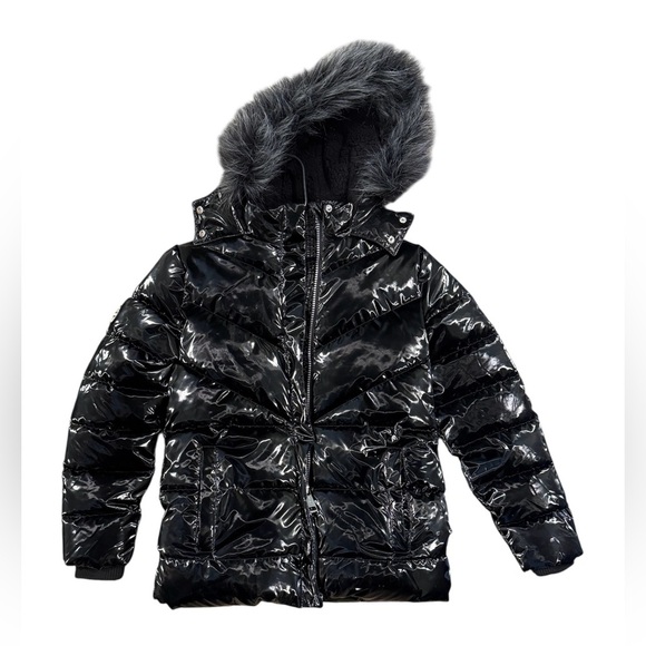 Justice Other - NWOT Justice Shiny Black Winter Jacket